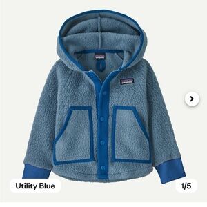 Patagonia Kids' Blue Fleece Hoodie